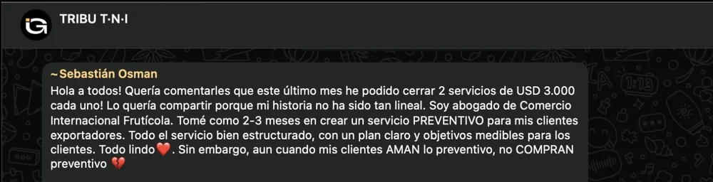 Mensaje de Sebastián Osman