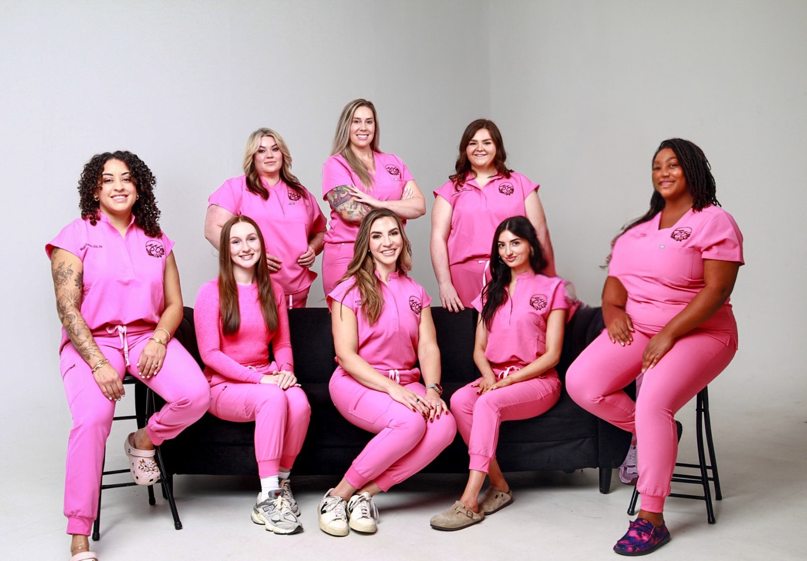Skin Specialists of Fayetteville team in pink scrubs