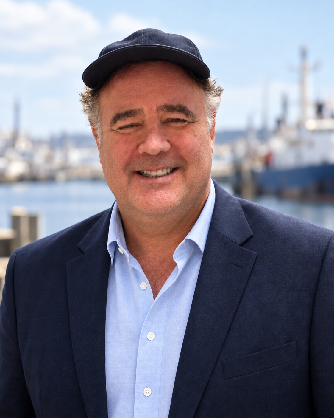 Captain Mitchell S. Stoller at a harbor