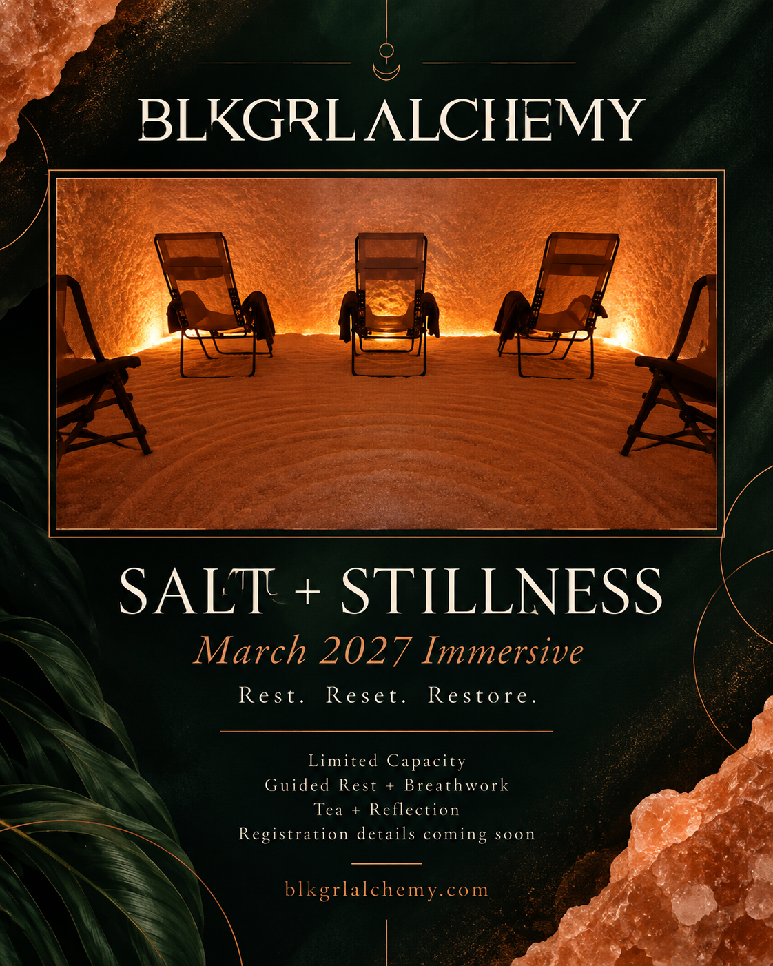 Salt and Stillness March 2027 flyer