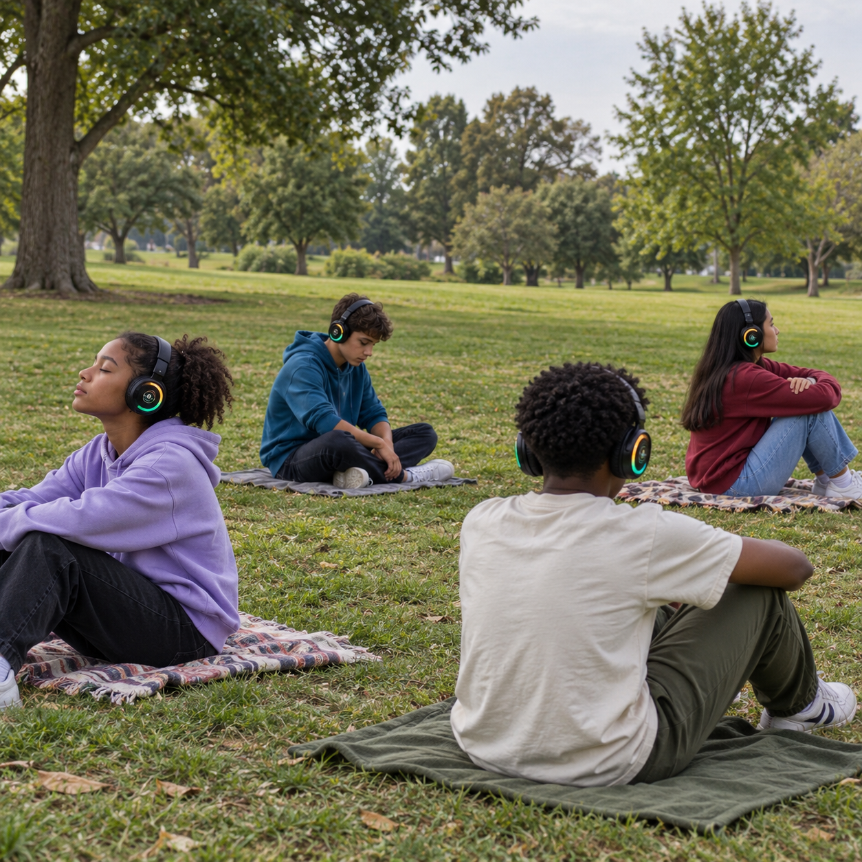 Black women gathering outdoors