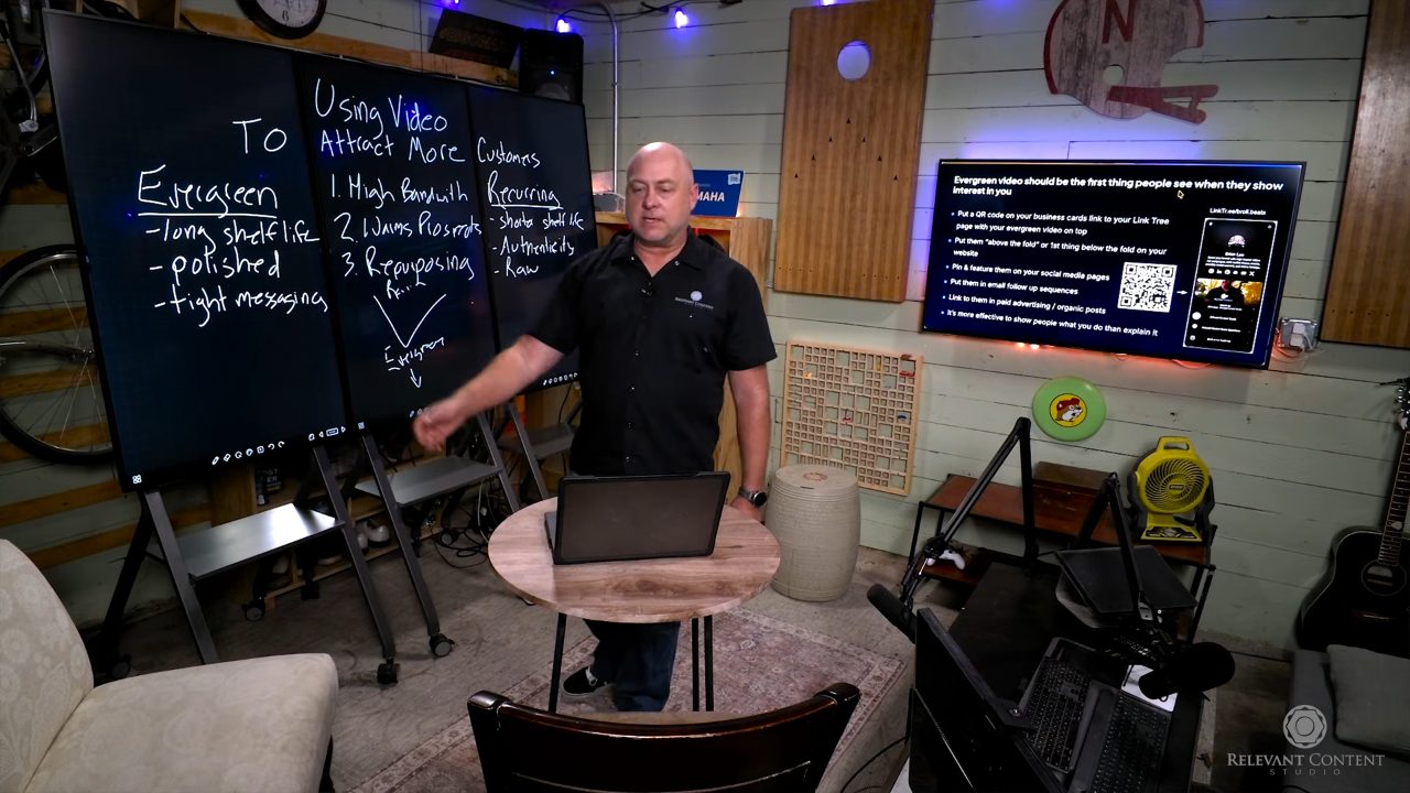 Brian Lee teaching in the Relevant Content Studio