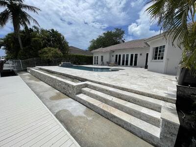 high-end exerior floor on pool area