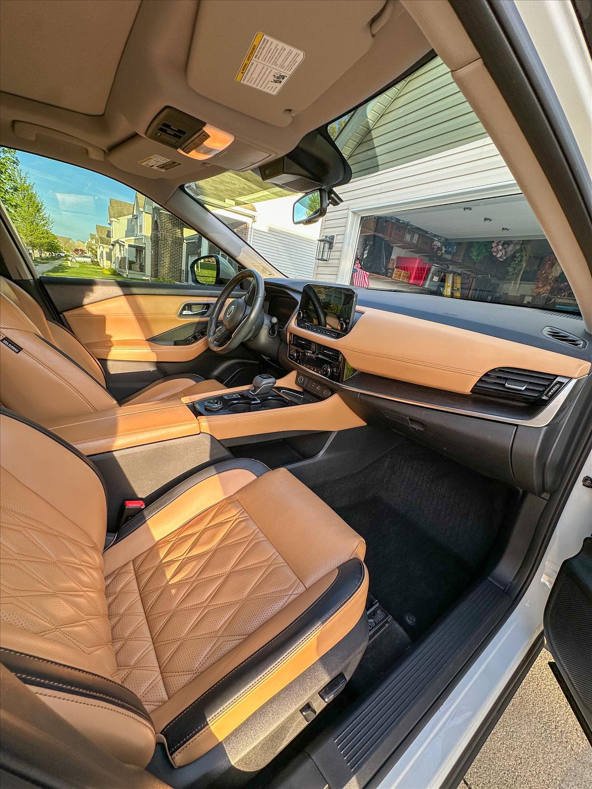 Spotless sedan interior after mobile detailing in Fairfield, Ohio