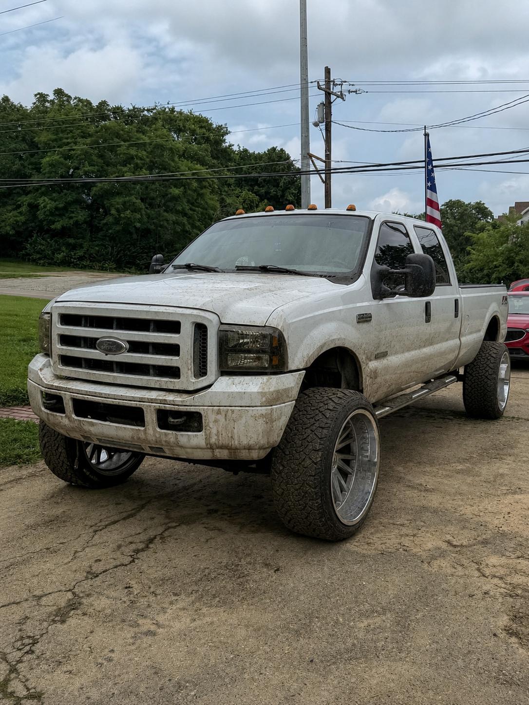 Dirty pickup truck before mobile detailing