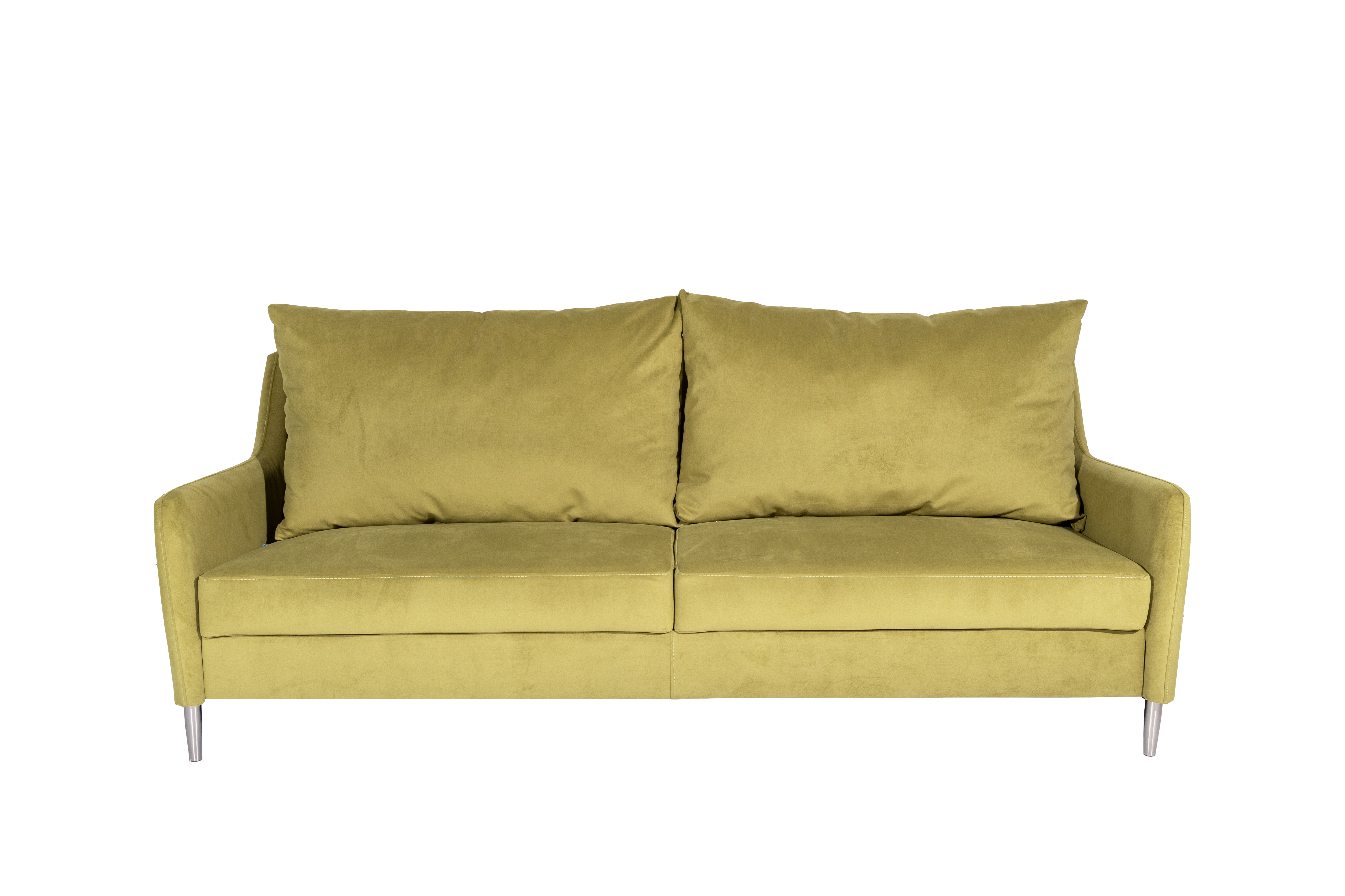 Modern Sofa in Green Velvet 