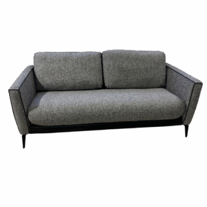 Nairobi Nights Sofa – Modern Luxury in Tweed Fabric & Black Leather