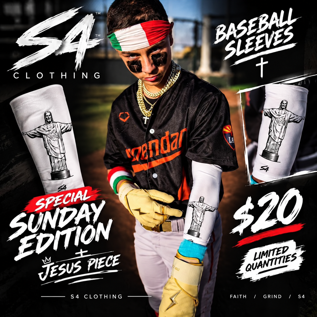 S4 Jesus Piece Special Sunday Edition baseball sleeve