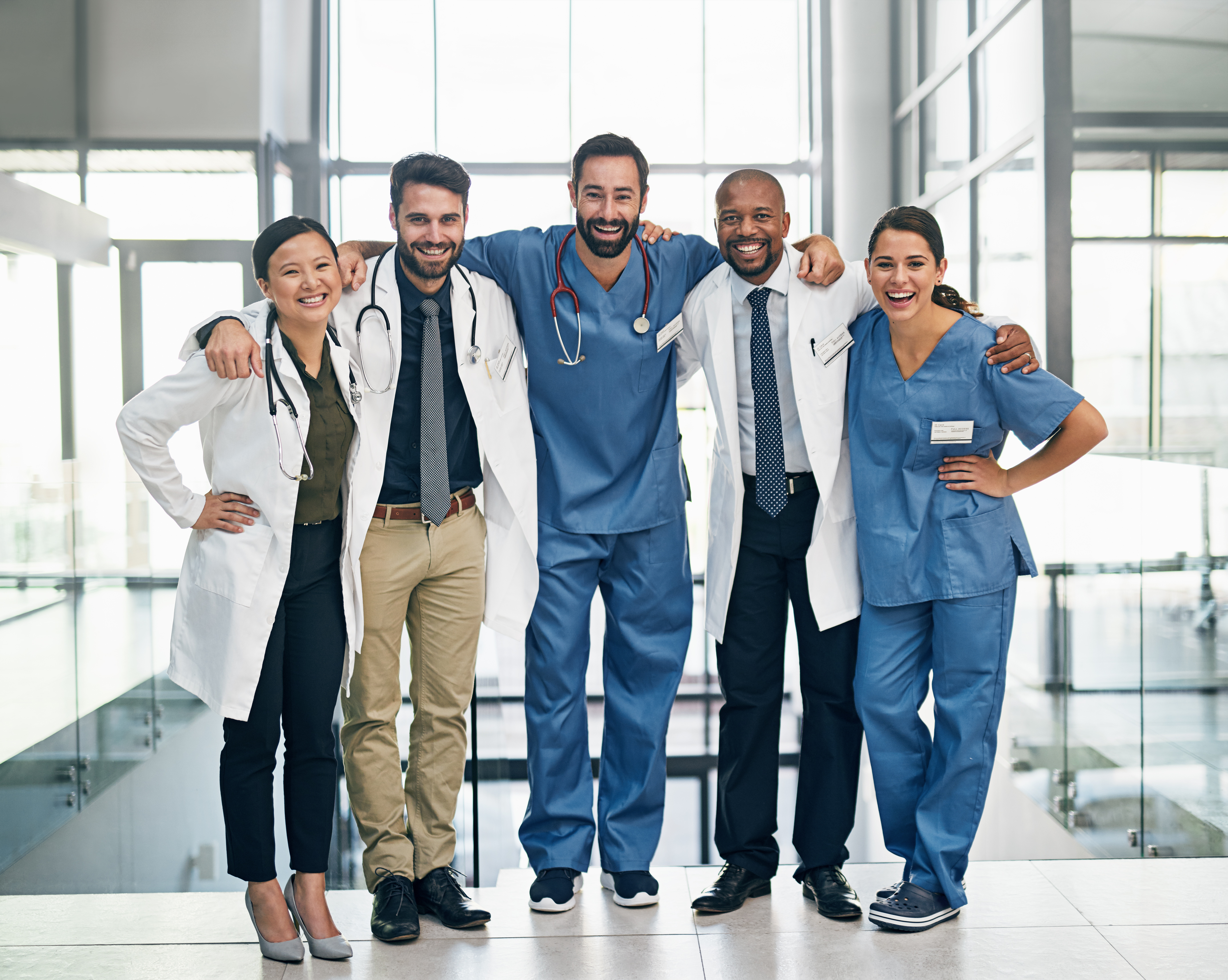 Healthcare professionals collaborating