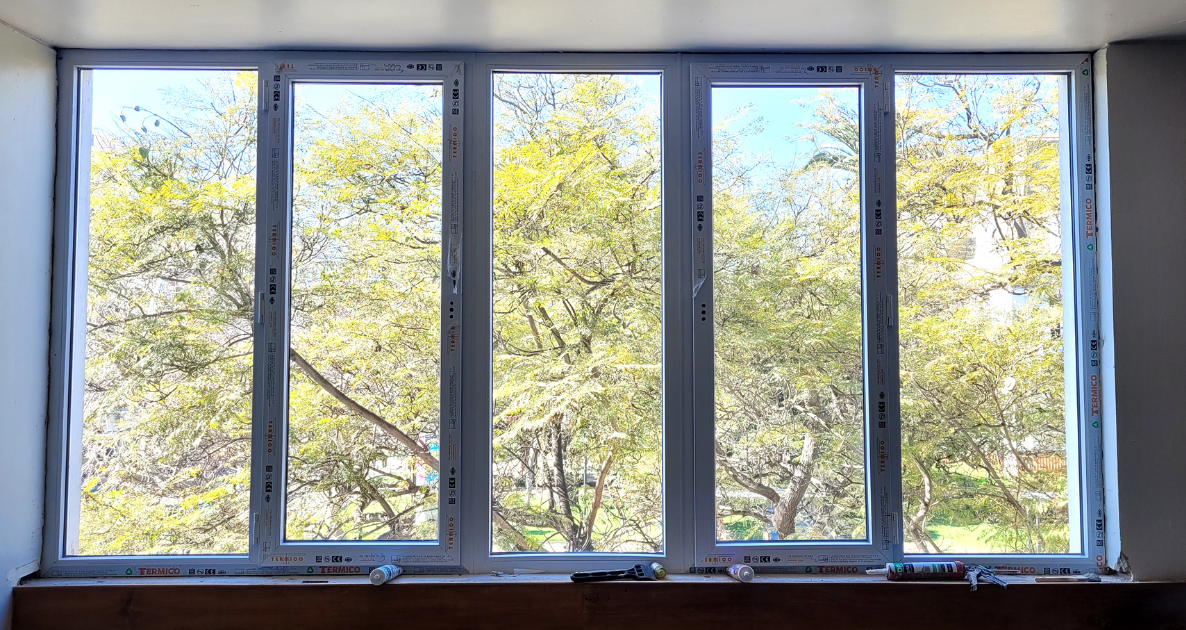 Hogar con ventanas nuevas