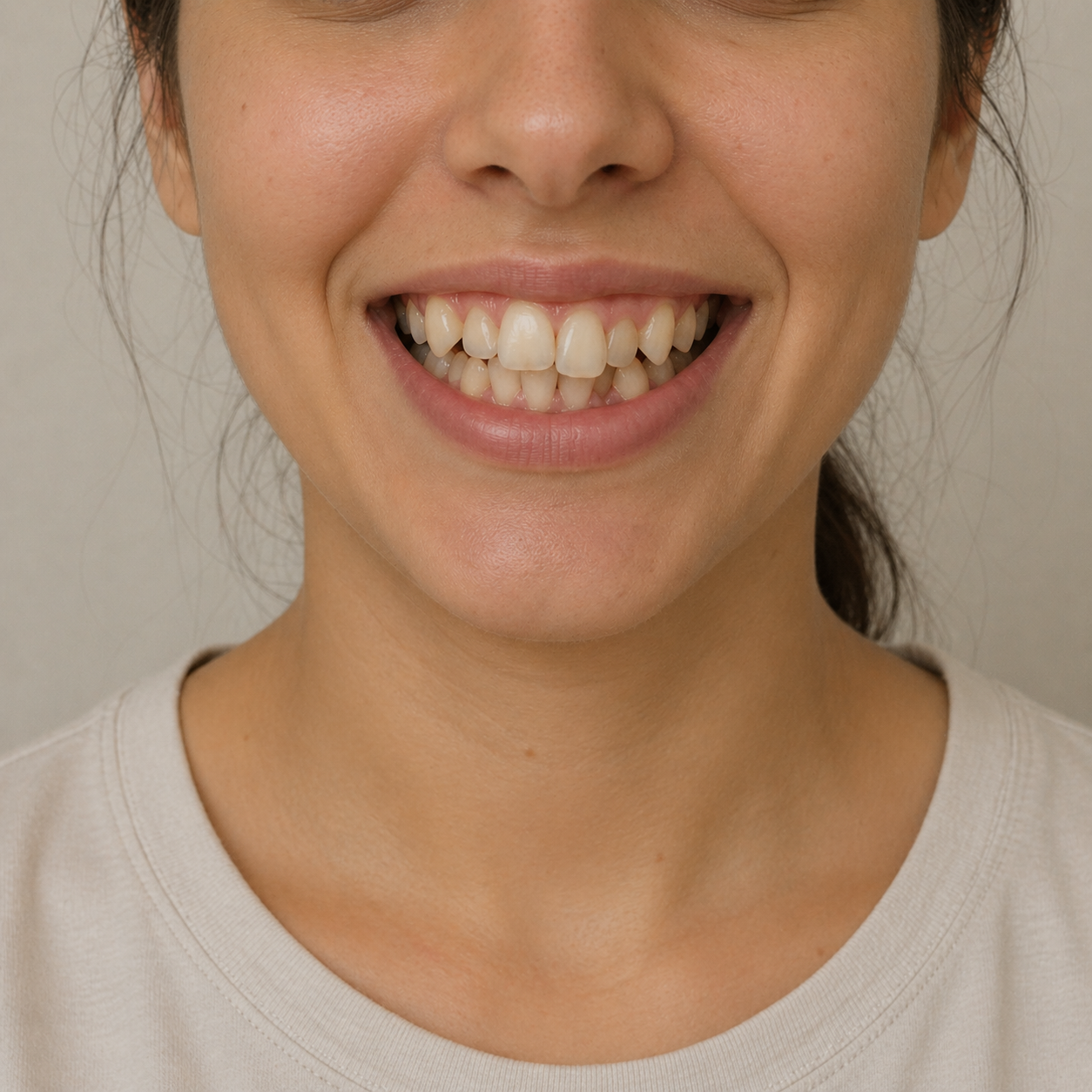 Crowded and overlapping teeth that Invisalign can correct