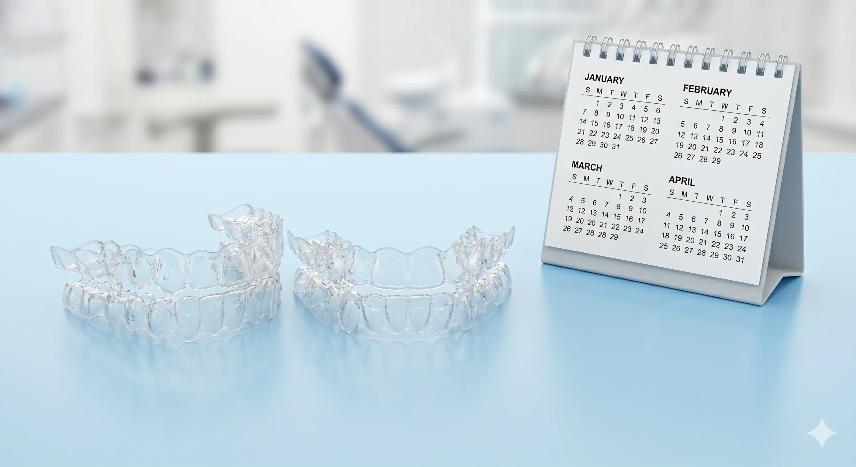 Clear Invisalign aligners for shorter, lighter treatment