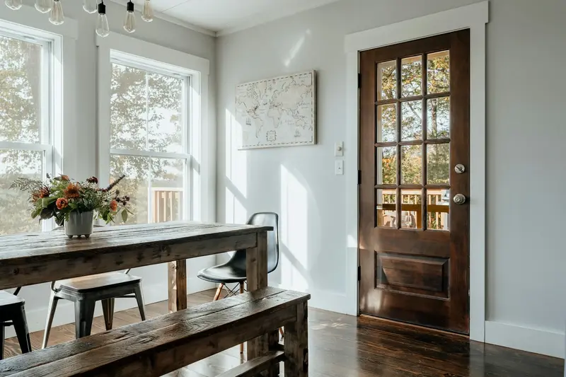 Touring a home during a property showing