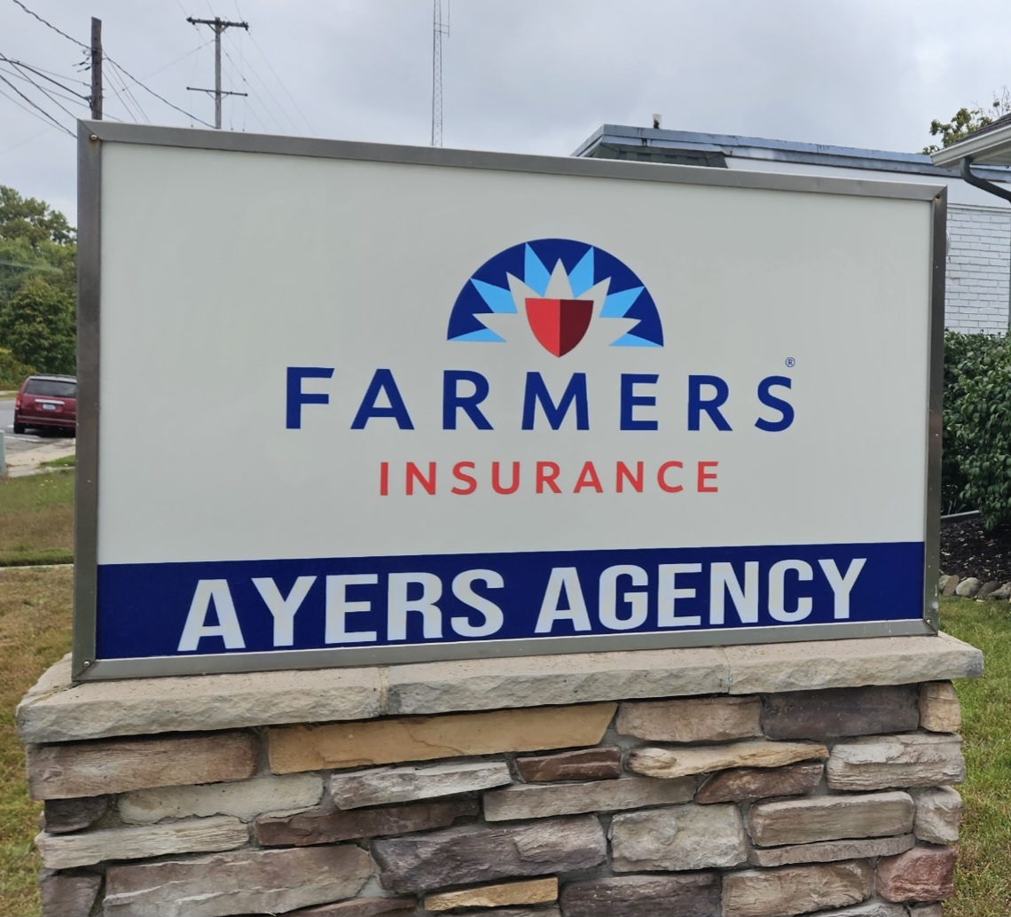 Ayers Agency sign outside the Hastings insurance office