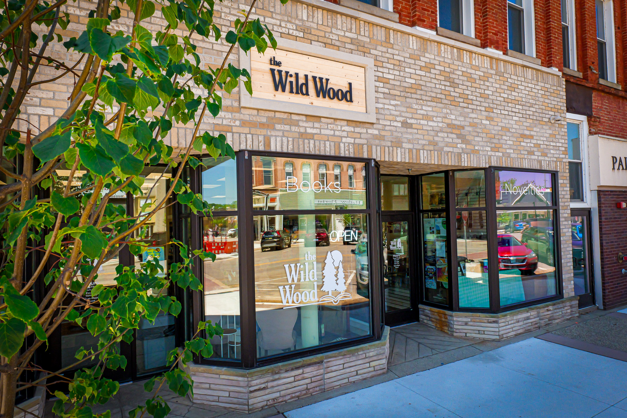 The Wild Wood Books and Music storefront in downtown Hastings