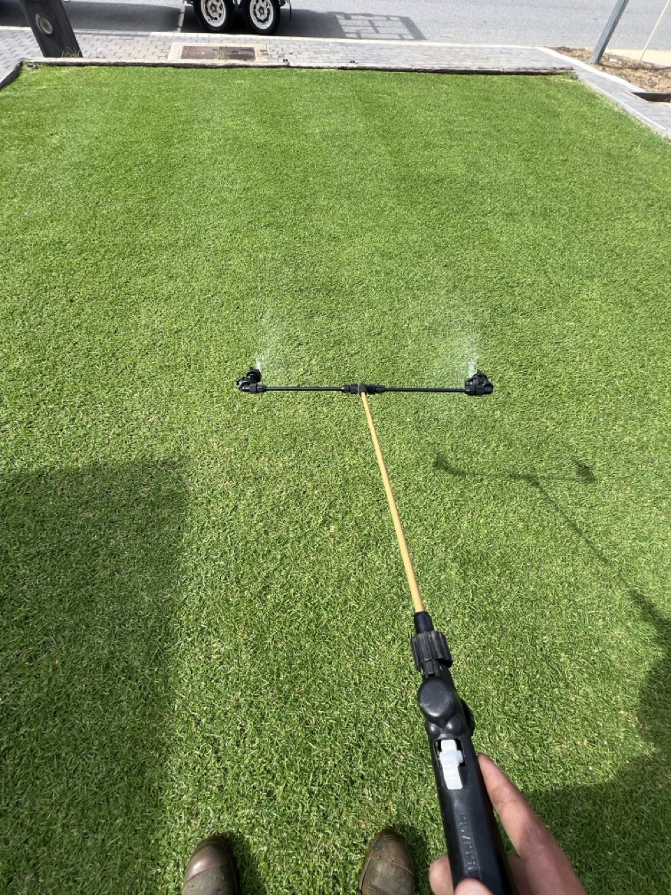 A lawn showing the results of regular mowing by Cotton's Mowing