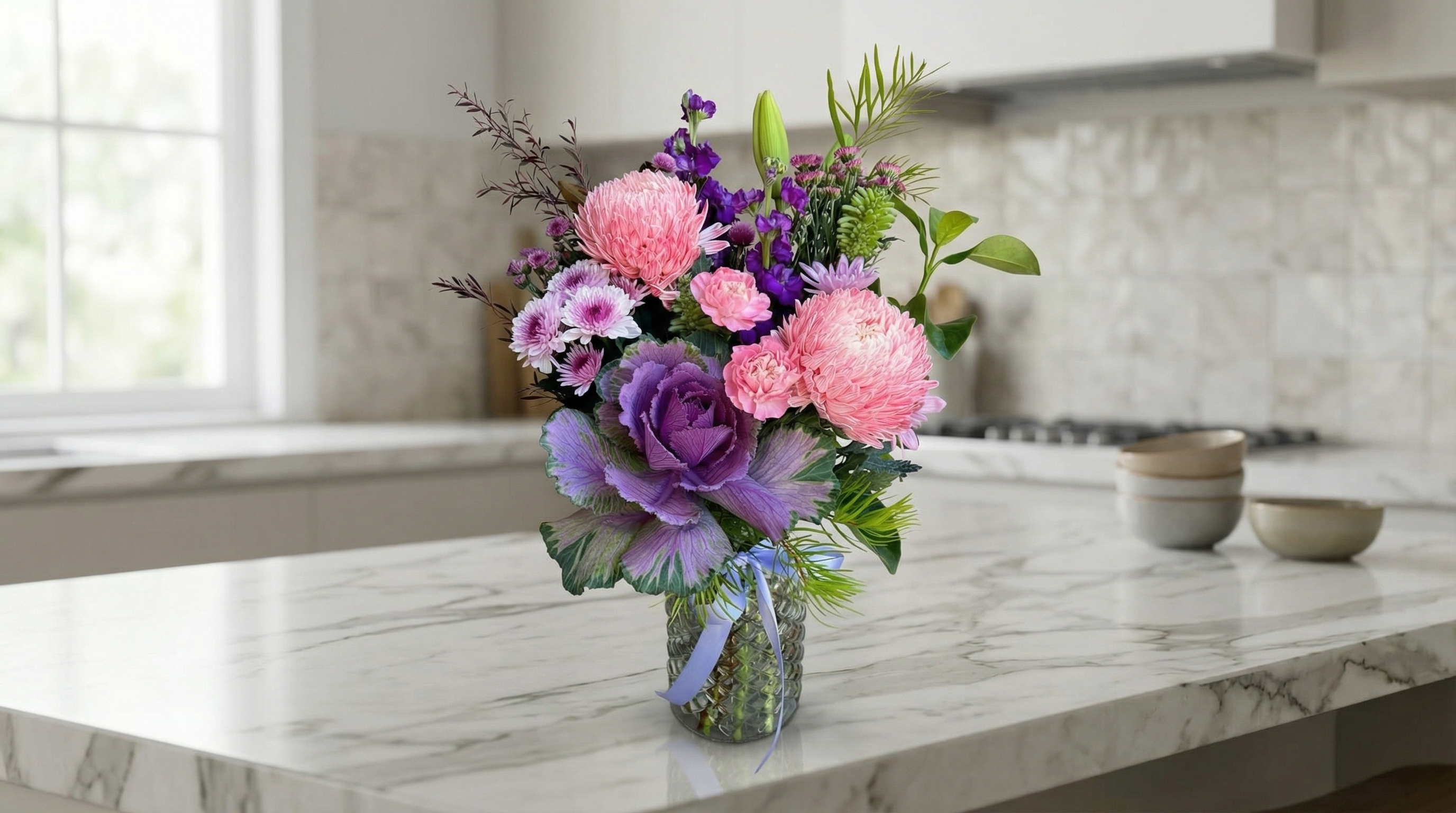 Beskar event preparation — elegant floral display