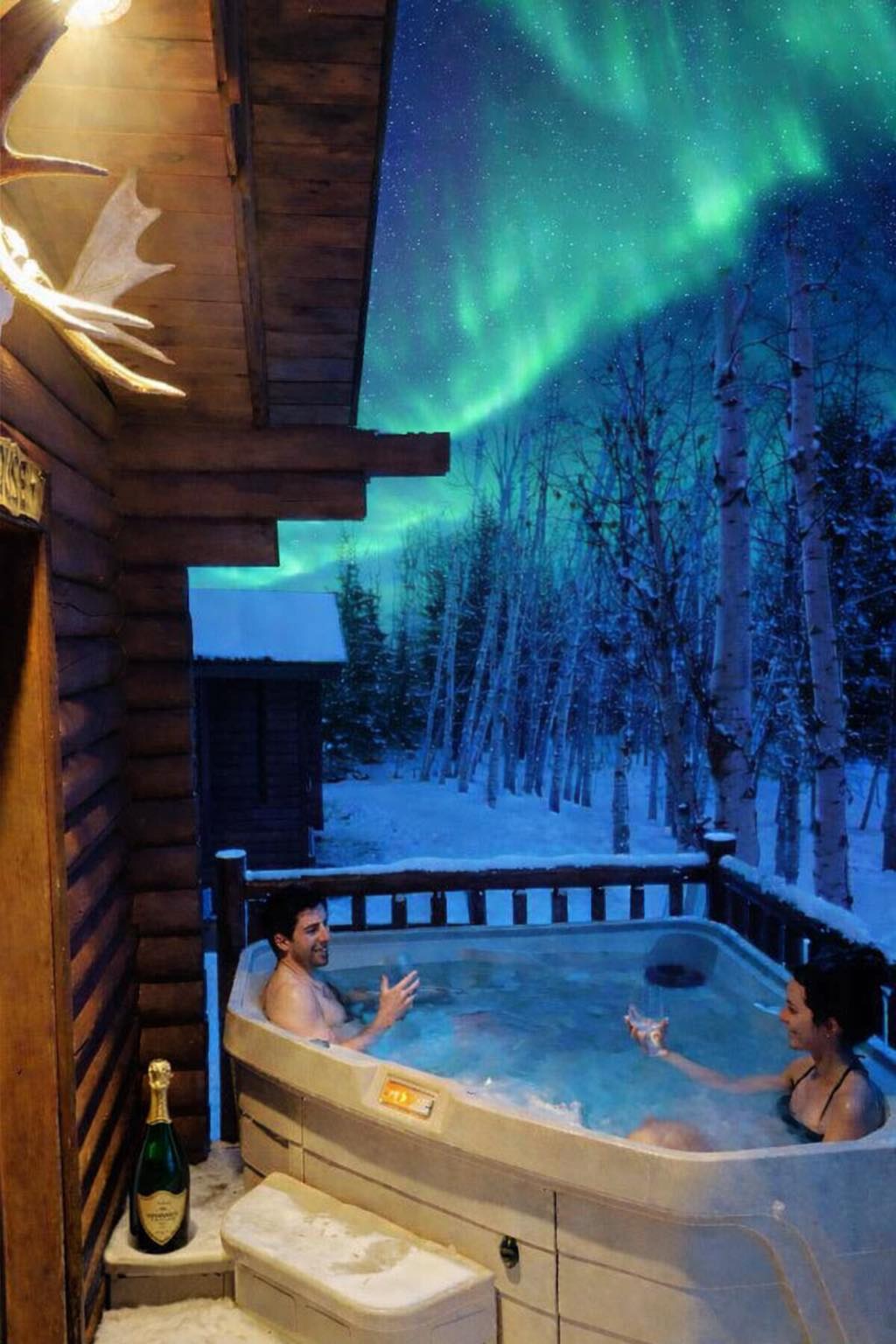 Hot tub Christmas Cabin Rental