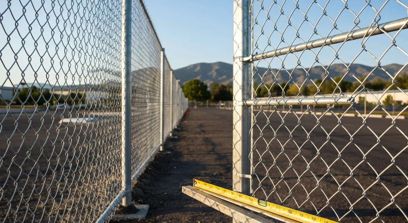 Commercial chain link fence installation in Littleton