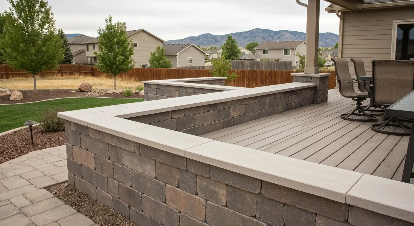 Deck and patio seat wall