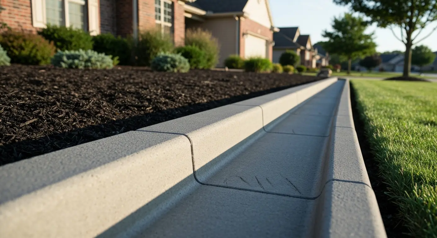 Custom concrete curbing