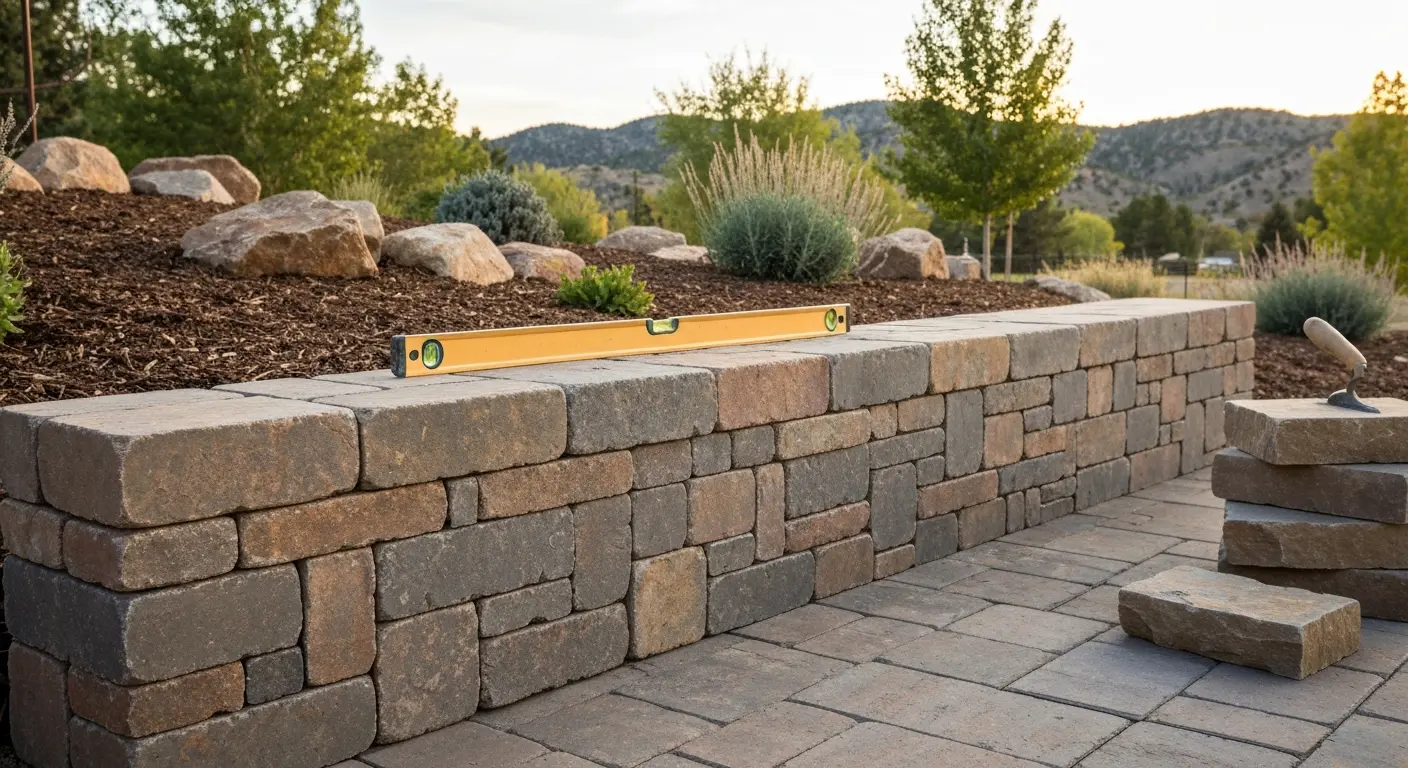 Stone seat wall construction