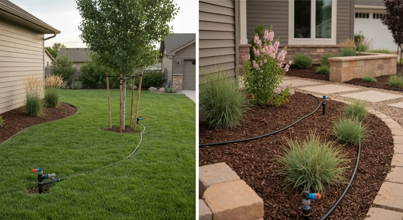 Landscape redesign retrofit before and after
