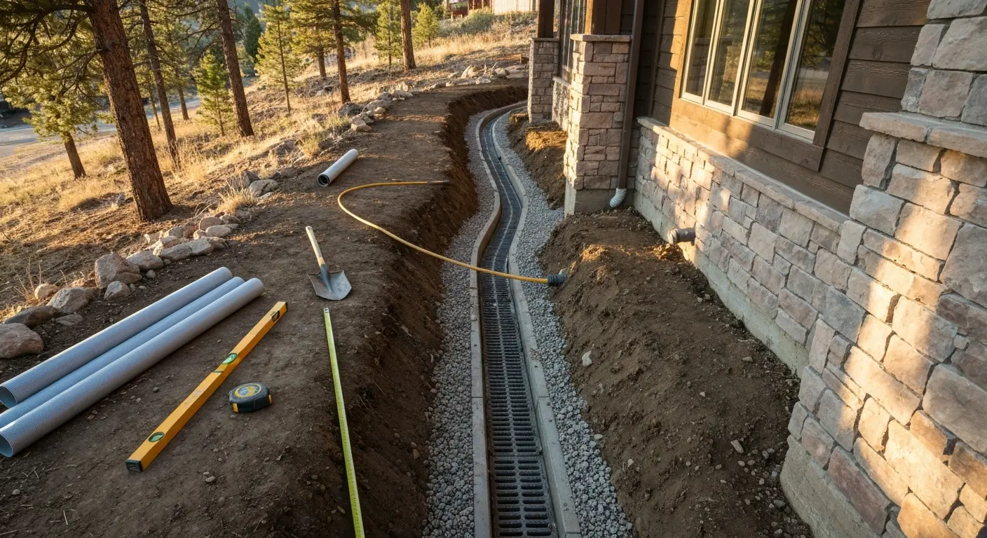 Drainage planning for mountain property