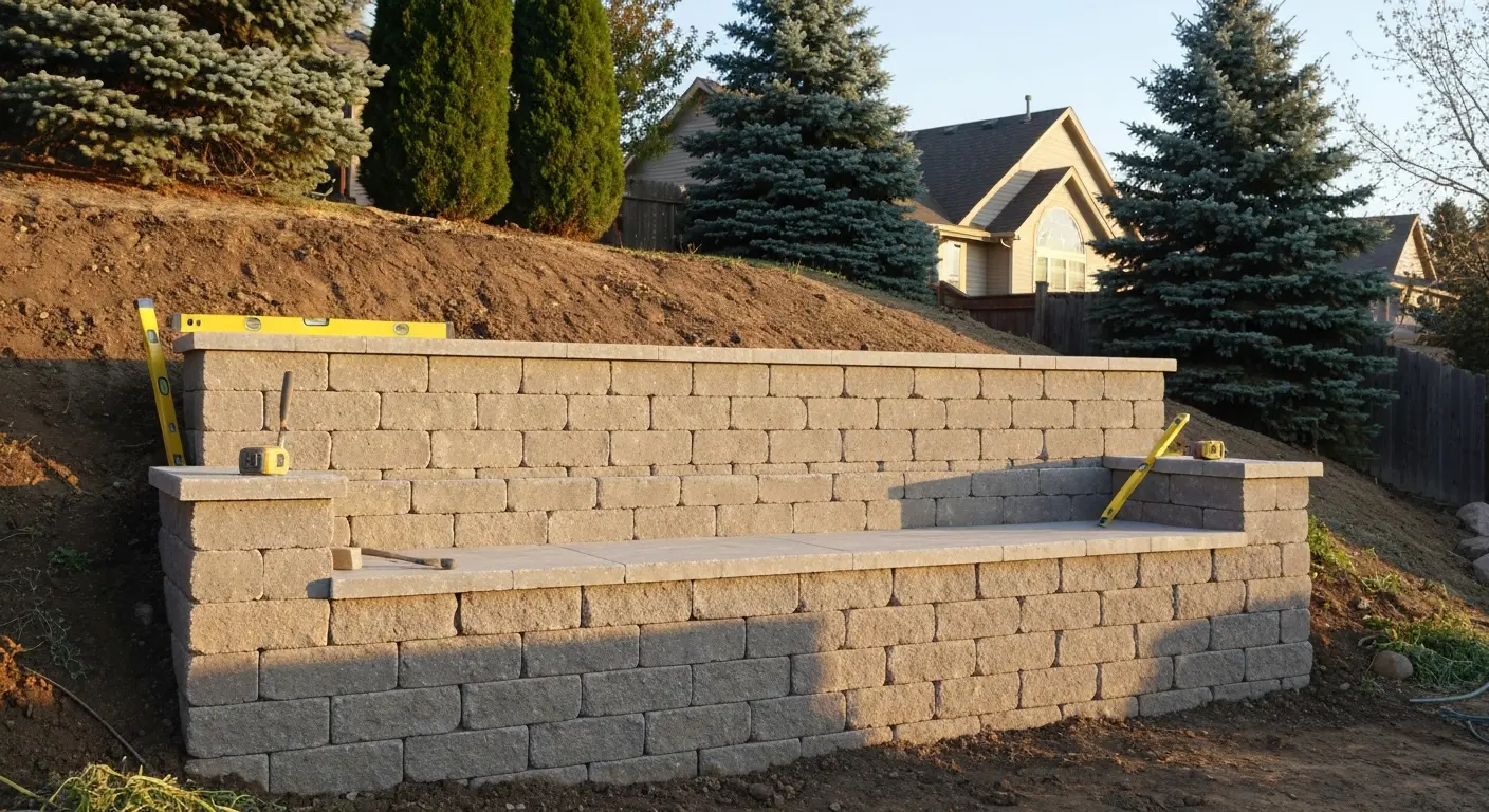 Retaining seat wall