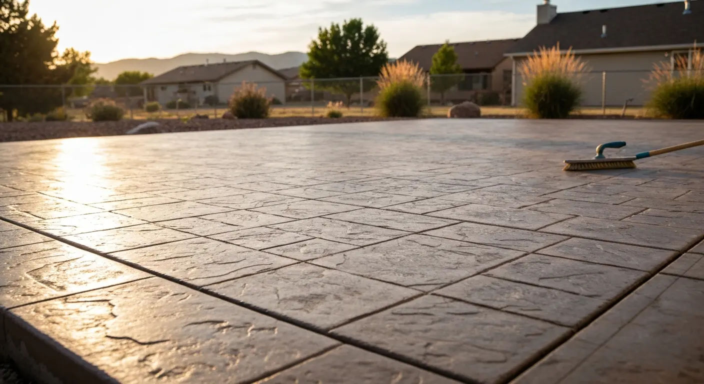 Stamped concrete patio project