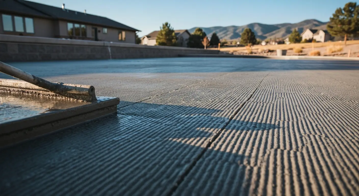 Broom finish pool deck