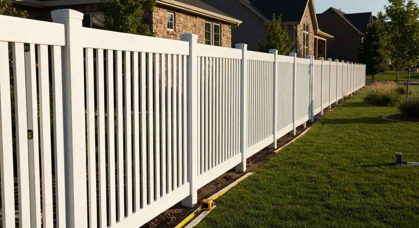 Decorative vinyl picket fence