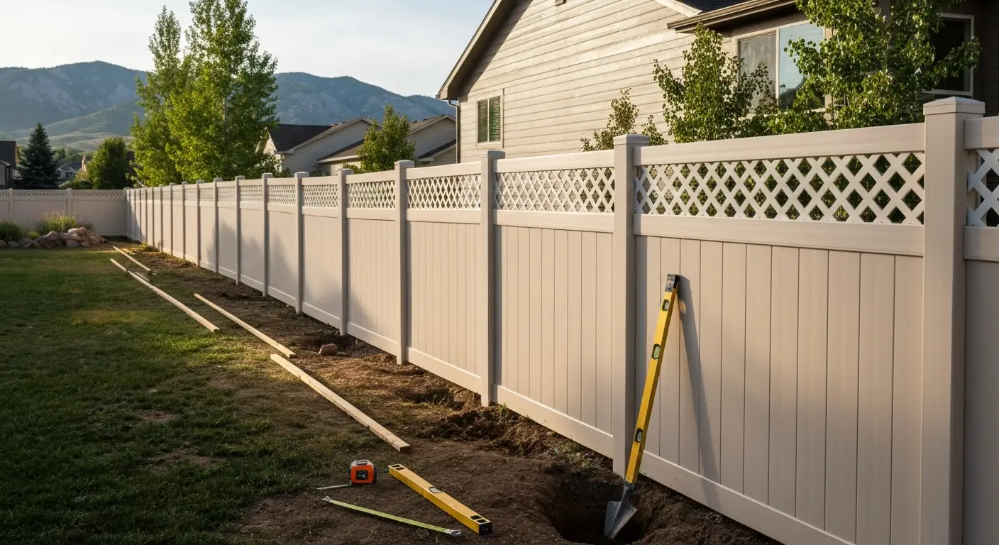 Semi-privacy vinyl fence design
