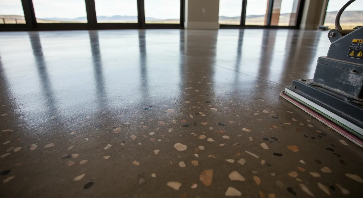 Sanded concrete finish detail