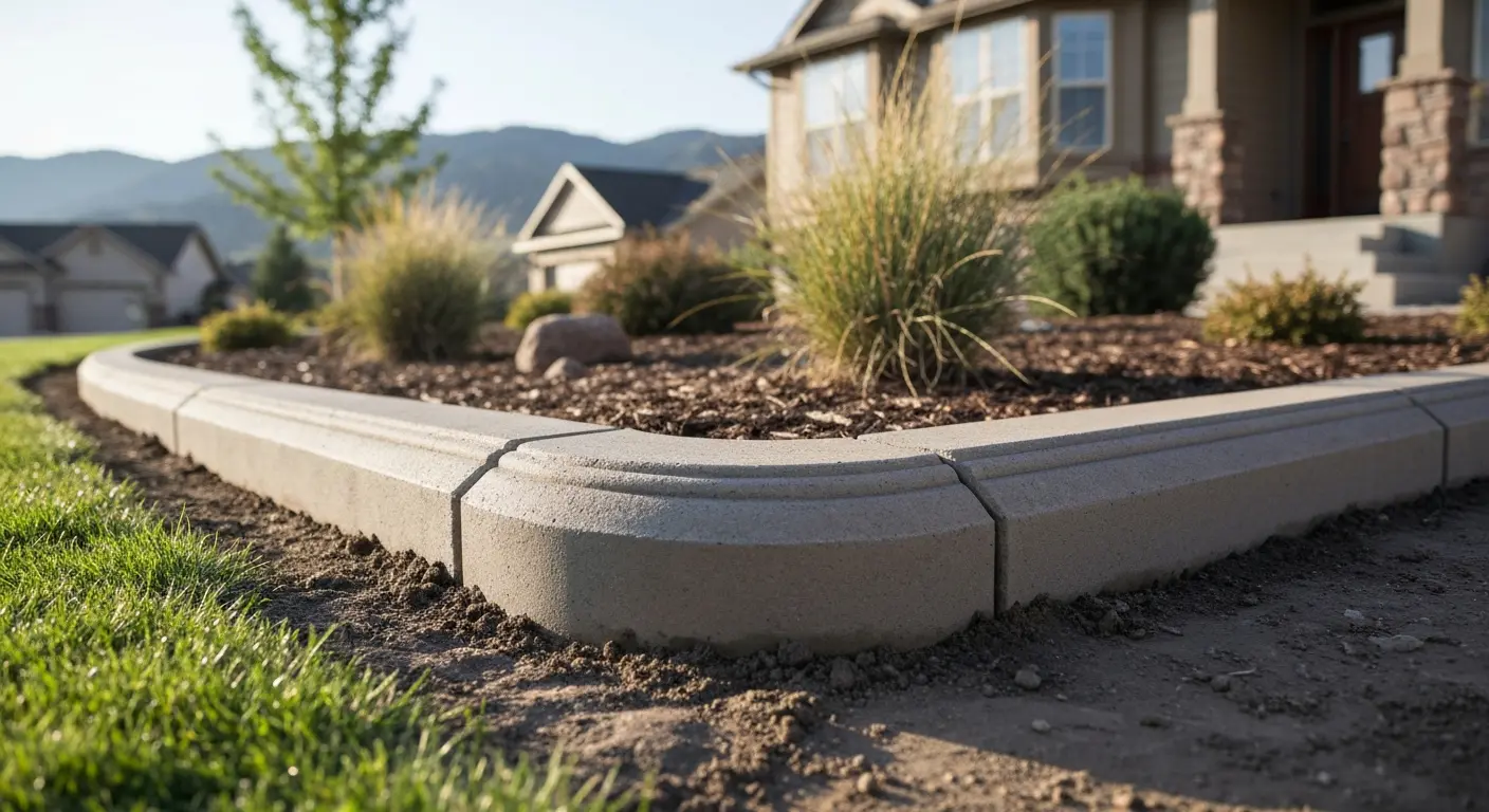 Decorative concrete curbing