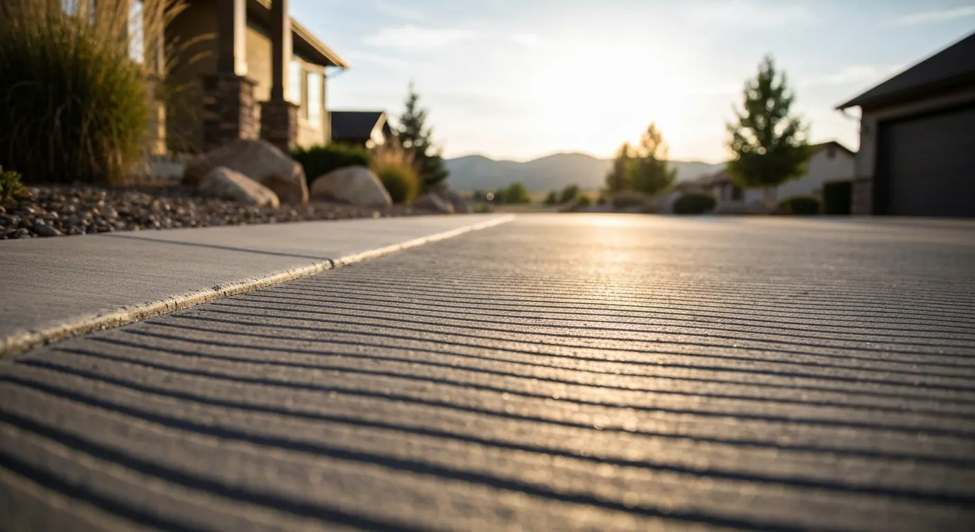 Broom finish driveway
