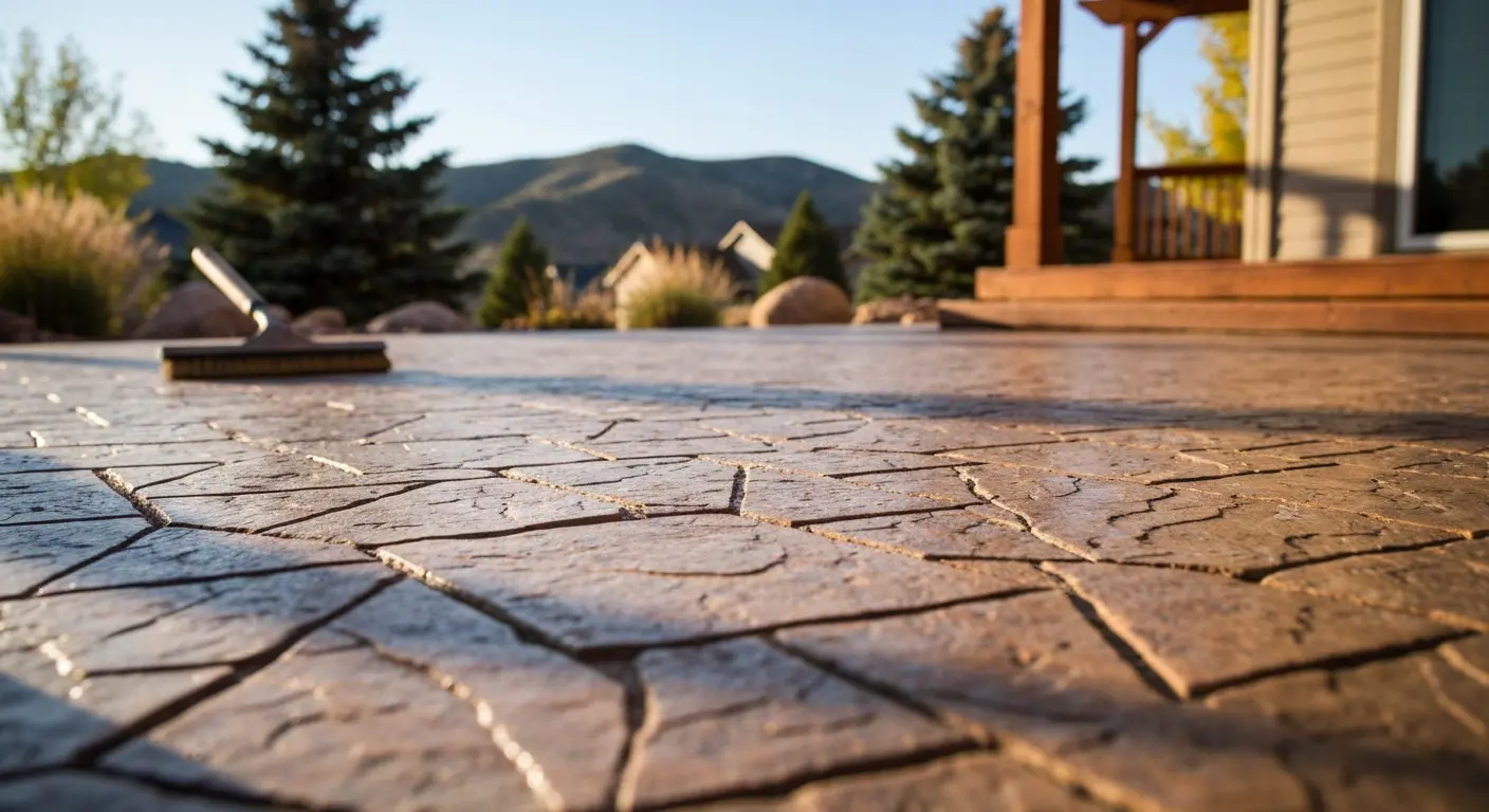 Stamped concrete patio project