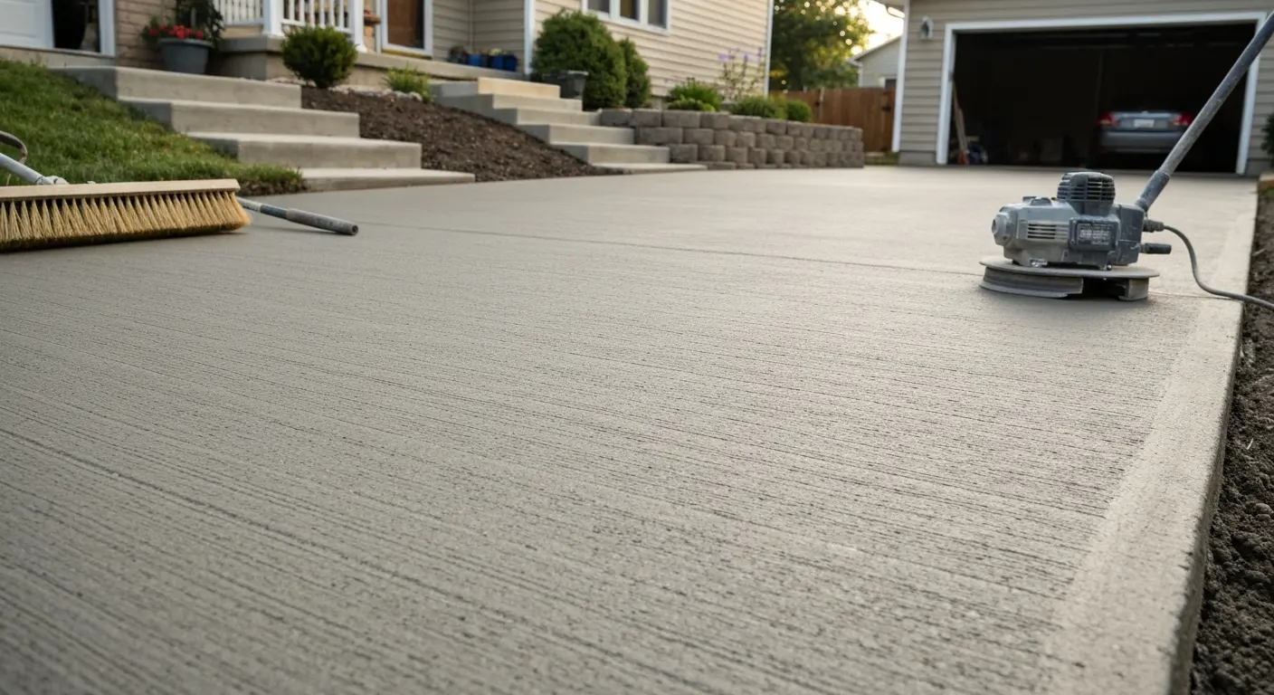 Sanded concrete finish