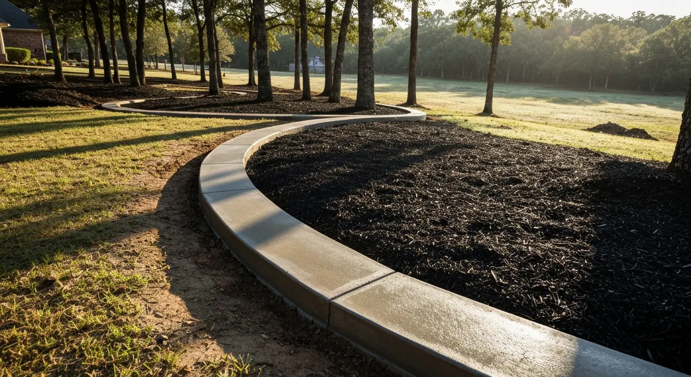 Decorative concrete curbing