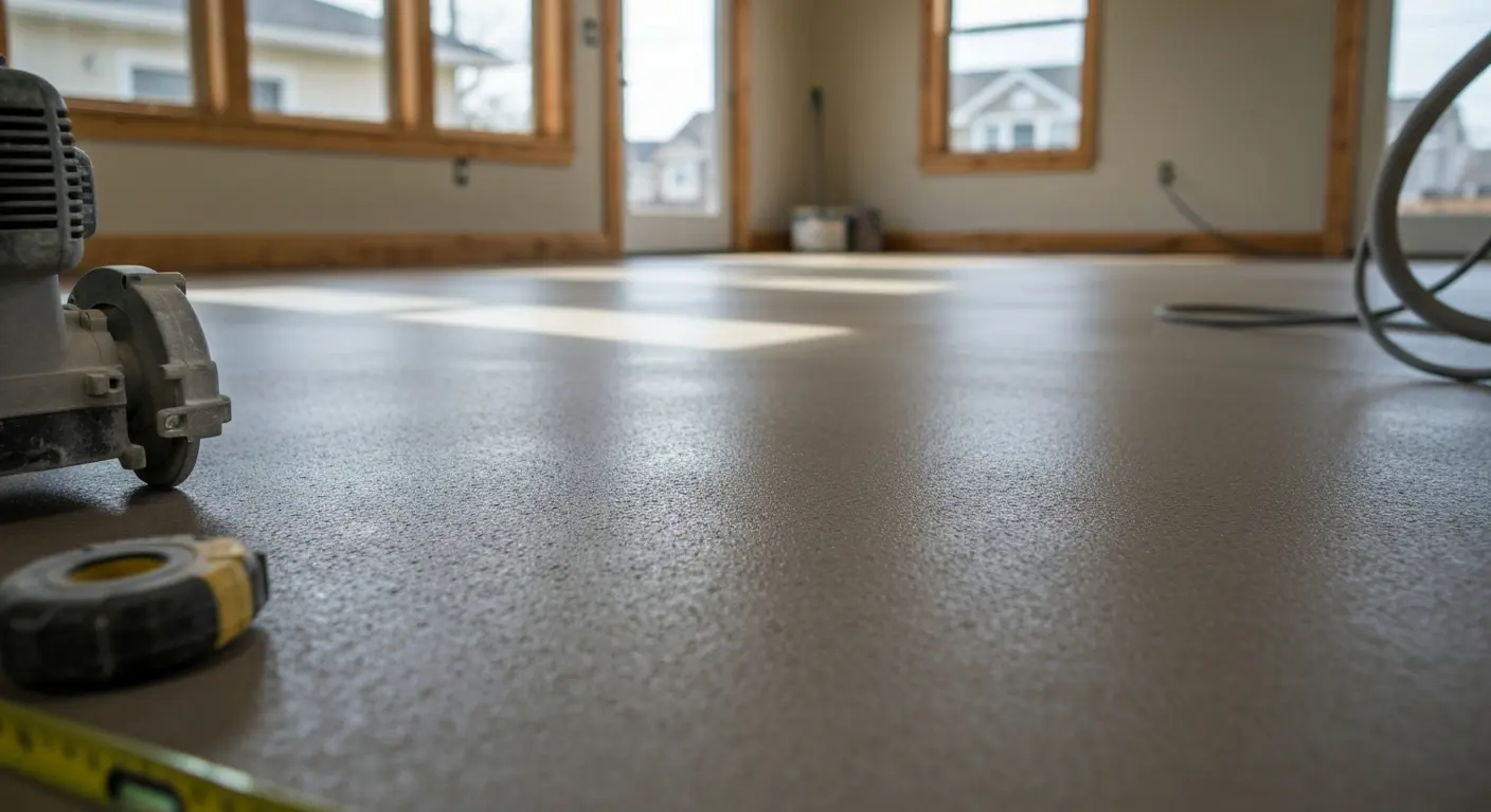 Sanded concrete surface