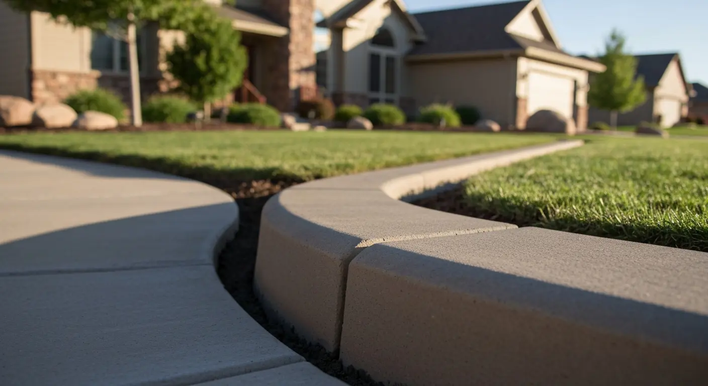 Decorative concrete curbing