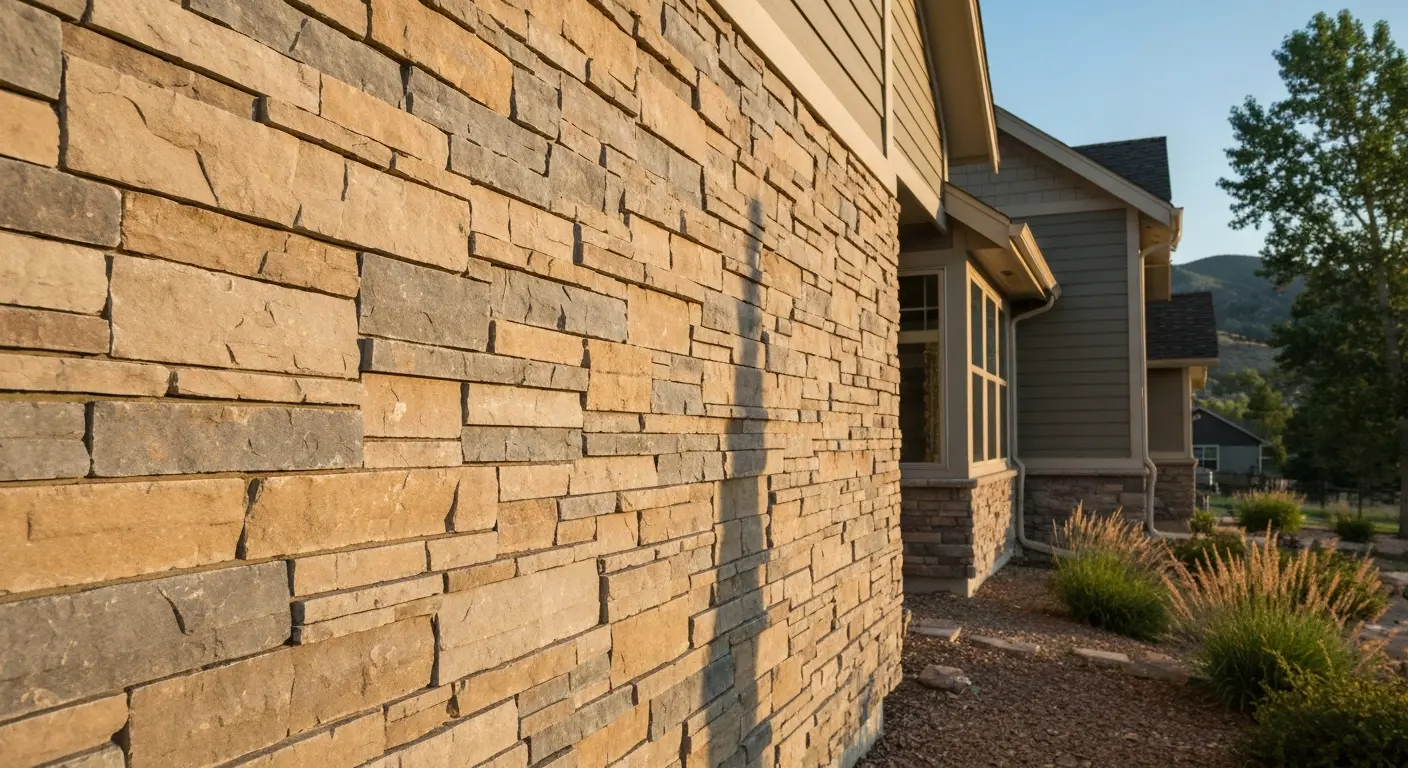 Exterior stone veneer installation