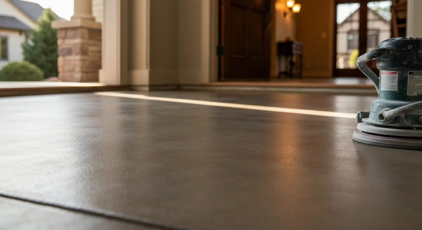 Sanded concrete finishing work