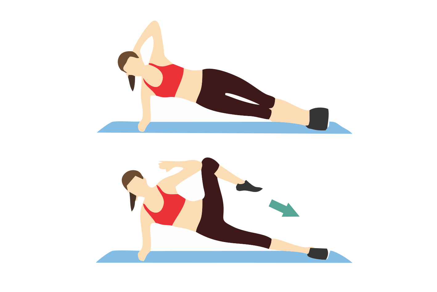 Right Side Plank Knee Lift