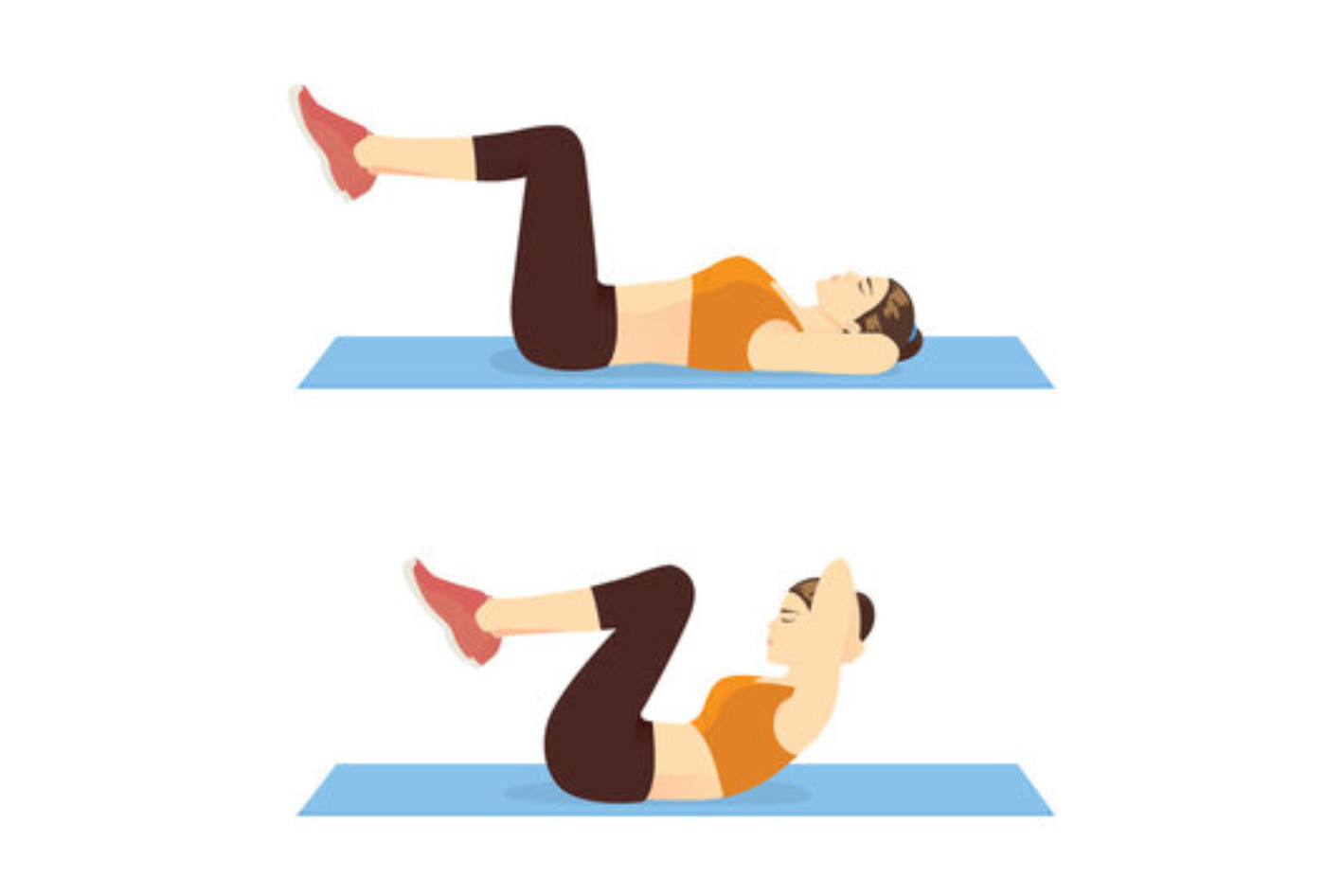 Raised Bent-Knee Crunches