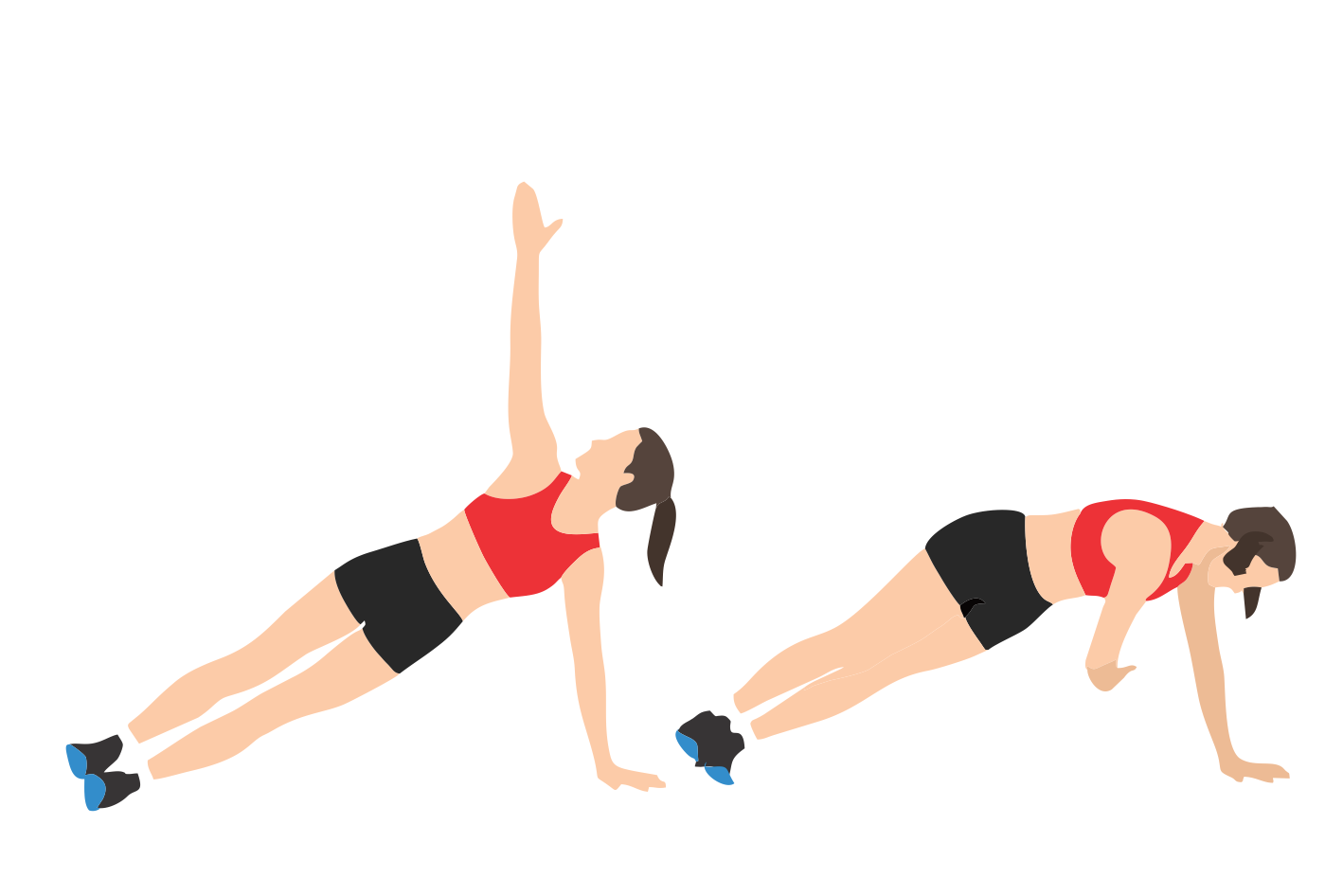 Left Side Plank Twists