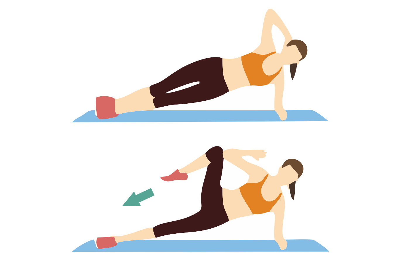 Left Side Plank Knee Lift