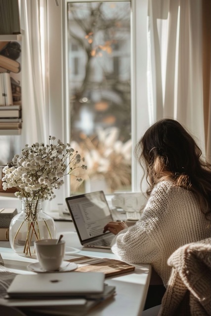 white paper on yellow background