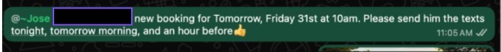 Agent message