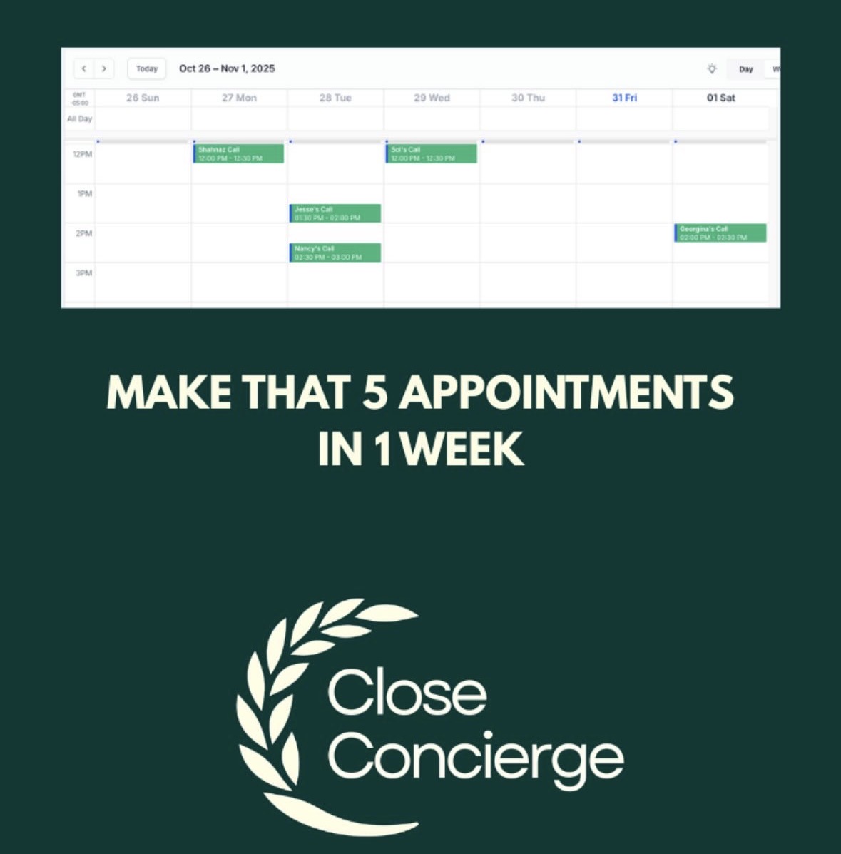 Appointment set